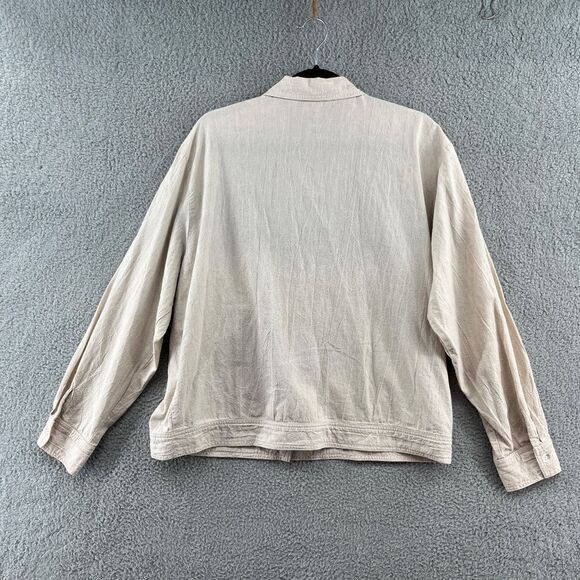 Vintage St Germain Paris Womens Shirt Size Large Rhinestone Embellished Shacket - Picture 2 of 12